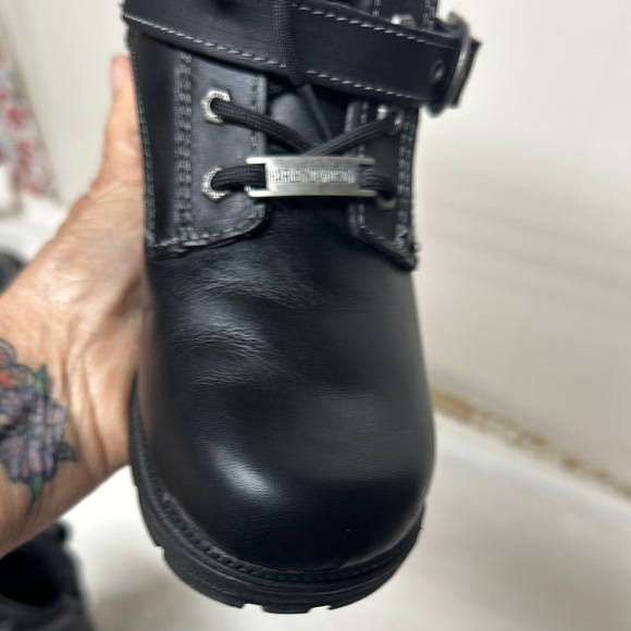 Harley-Davidson Black Combat Moto Boots with Rugged Design - Picture 5 of 14